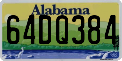 AL license plate 64DQ384