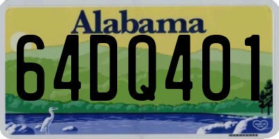 AL license plate 64DQ401