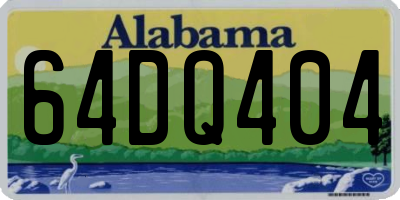 AL license plate 64DQ404