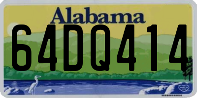 AL license plate 64DQ414