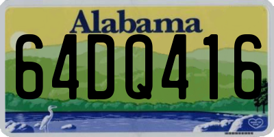 AL license plate 64DQ416
