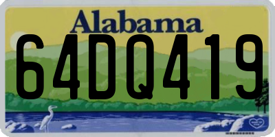AL license plate 64DQ419