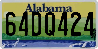 AL license plate 64DQ424