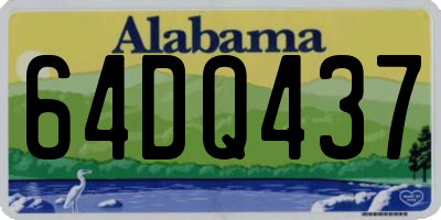 AL license plate 64DQ437