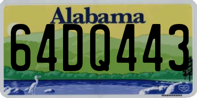 AL license plate 64DQ443