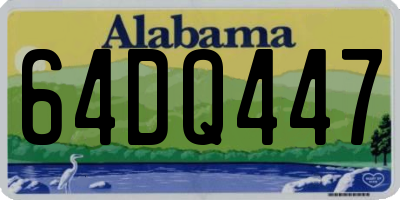 AL license plate 64DQ447