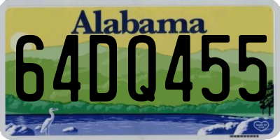 AL license plate 64DQ455