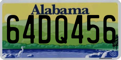 AL license plate 64DQ456