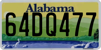 AL license plate 64DQ477