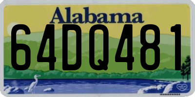 AL license plate 64DQ481