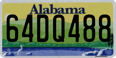 AL license plate 64DQ488