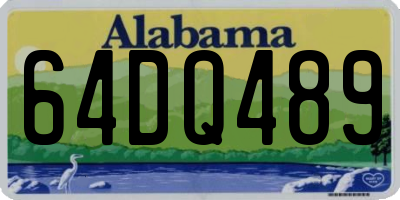 AL license plate 64DQ489