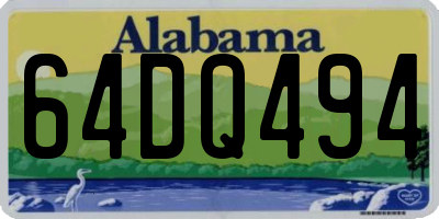 AL license plate 64DQ494