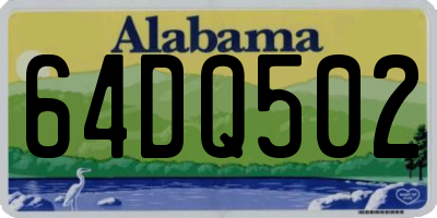 AL license plate 64DQ502