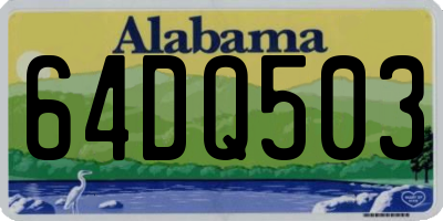 AL license plate 64DQ503