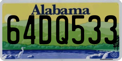 AL license plate 64DQ533