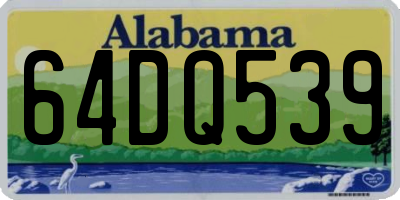 AL license plate 64DQ539