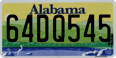 AL license plate 64DQ545