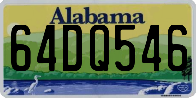 AL license plate 64DQ546