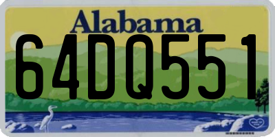 AL license plate 64DQ551