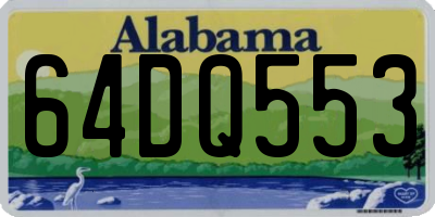 AL license plate 64DQ553