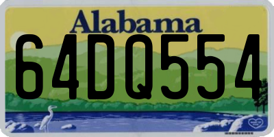 AL license plate 64DQ554