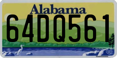 AL license plate 64DQ561
