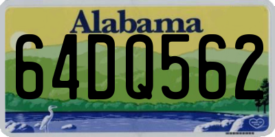 AL license plate 64DQ562