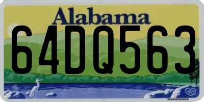 AL license plate 64DQ563