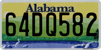 AL license plate 64DQ582