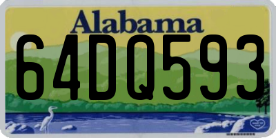 AL license plate 64DQ593