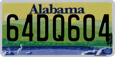 AL license plate 64DQ604