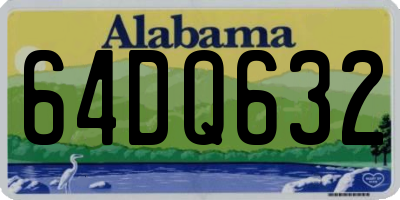 AL license plate 64DQ632