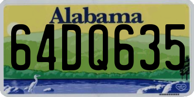 AL license plate 64DQ635