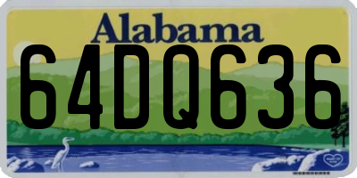 AL license plate 64DQ636
