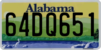 AL license plate 64DQ651