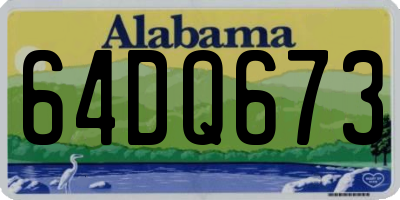AL license plate 64DQ673