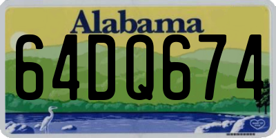AL license plate 64DQ674