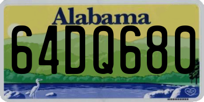 AL license plate 64DQ680
