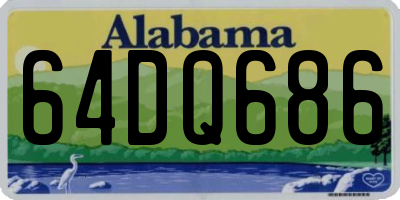 AL license plate 64DQ686