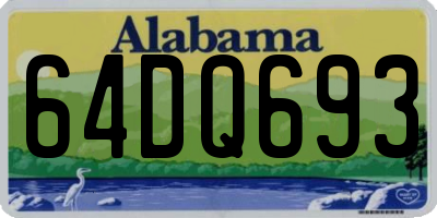 AL license plate 64DQ693