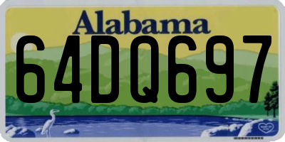 AL license plate 64DQ697