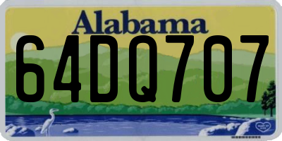 AL license plate 64DQ707