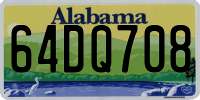 AL license plate 64DQ708