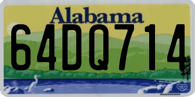 AL license plate 64DQ714