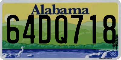 AL license plate 64DQ718