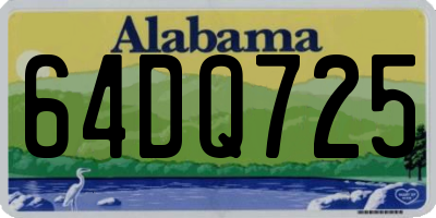 AL license plate 64DQ725
