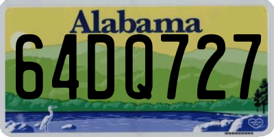 AL license plate 64DQ727