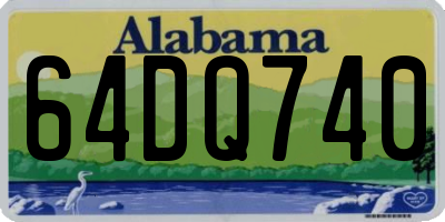 AL license plate 64DQ740