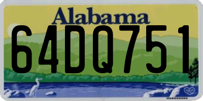 AL license plate 64DQ751